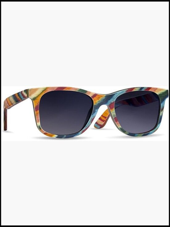 Natural Wood Frame Polarized Sunglasses with Spring Hinges main image 6